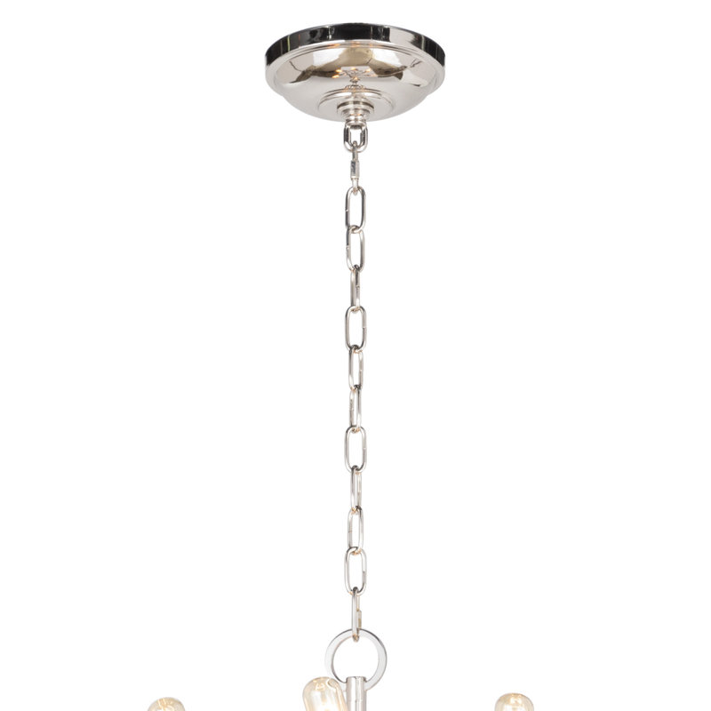 Cobra 12 - Light Chandelier, Polished Nickel, 24.75" H x 30.5" W x 30.5" D