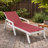 Outdoor Patio Reclining Chaise Lounge with Wheels, Powder-Coated Aluminum Frame and Breathable Sling Mesh, Adjustable Backrest for Poolside and Deck Use-124823790-124823793