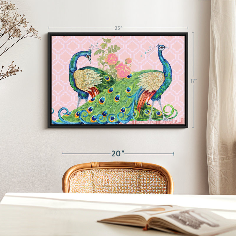 «Peacock Parade», reproduction sur toile, H 17 po x l 25 po
