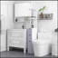 Armoire de rangement de salle de bain haute HOMcom de 54 po, tour à linge autoportante avec tablette à 2 niveaux et tiroirs, organisateur de plancher étroit, blanc-129195667