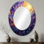 Mystic Mosaic I - miroir mural décoratif abstrait, collage mauve, art imprimé en métal-121387135-121387821