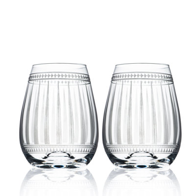 Marrakech Crystal Stemless Wine Glass