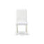 L'ensemble de table de salle à manger 3 pièces comprend une table de cuisine ronde avec piédestal et 2 chaises de salle à manger Parson en similicuir blanc, lin blanc-579850907