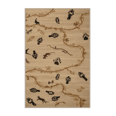 Machine Washable Nature Beige Area Rug