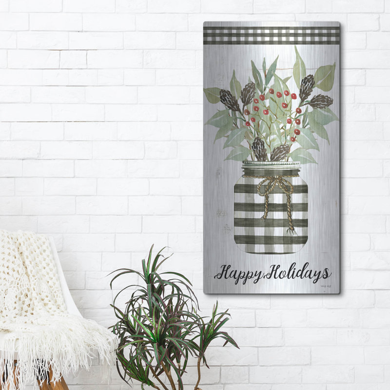 «Happy Holiday Gingham Jar» par Cindy Jacobs, H 48 po x l 24 po