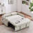 Pull-Out 2-Seater Sofa Bed With Adjustable Backrest And Multiple Convenient Features-59628897