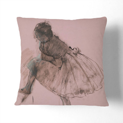 Study Of A Ballet Ballerina Dancer Vol.1 Square Throw Cushion