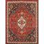 Tapis oriental à motif végétal à teinture végétale 8 x 10