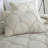 Scallop Embroidered Microfiber Comforter Set, Elastic Quilting, Oversized & Ultra-Soft, Taupe, Queen 3pcs Set-116416140-116416143