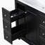 Meuble-lavabo noir 36 po (lavabo non inclus)