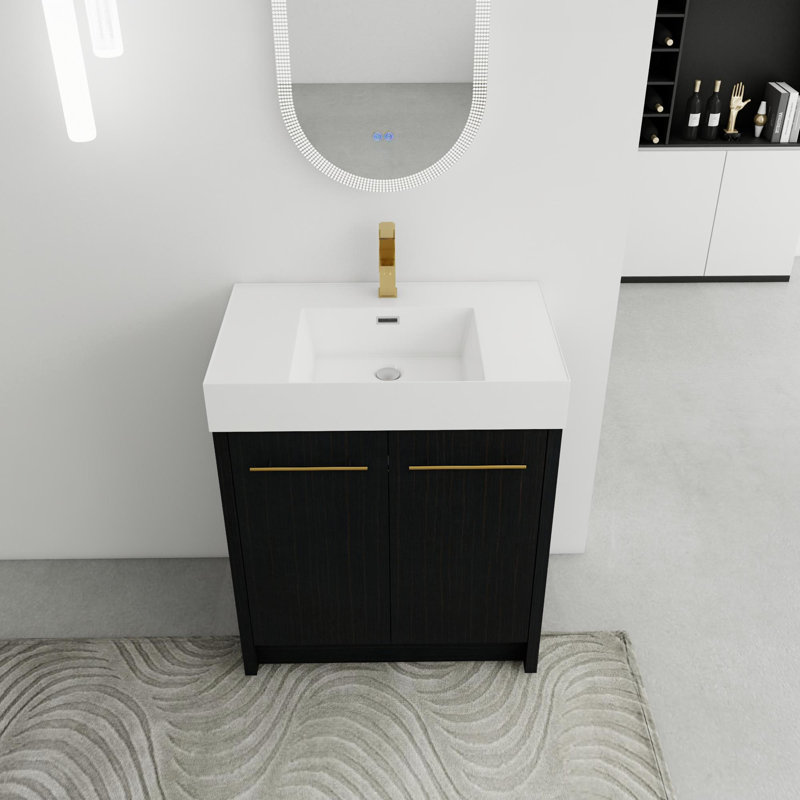 Meuble-lavabo simple 30 po avec plateau en plastique Corbridge
