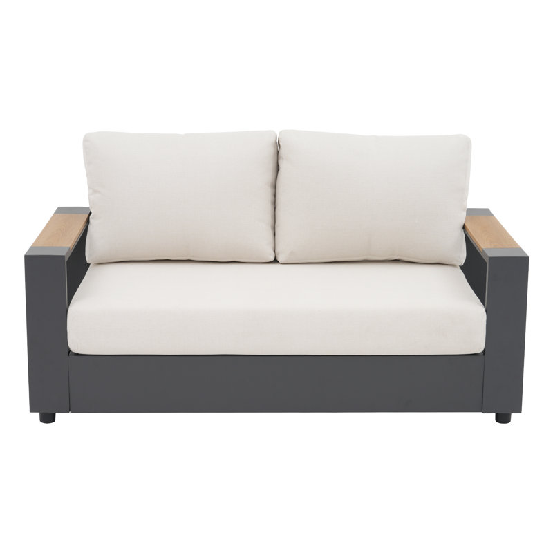 Causeuse de patio avec coussins