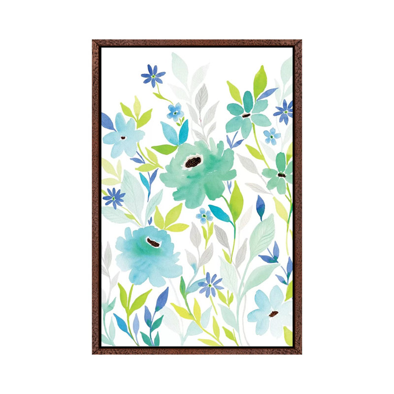 Be Inspired III 1 Piece Painting on Canvas, 101.6cm H x 66.04cm W x 3.81cm D, Classic Brown Wood Floater Framed