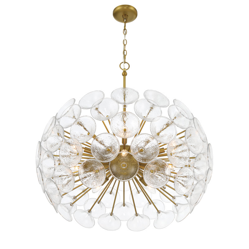 Rosdorf Park Lazzara - 10 Lt Chandelier In Soft Brass Finish