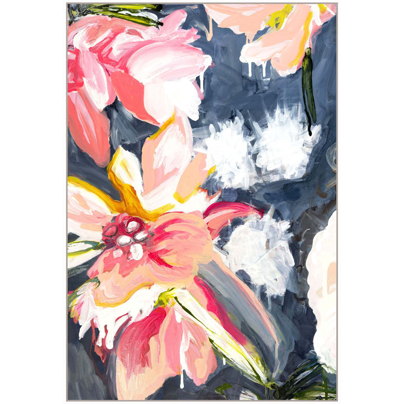 «Flower Drip I» par Katie Ré Scheidt, H 37,5 po x l 24 po, Toile tendue