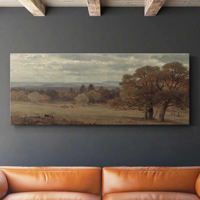 Série paysage - DCCDXLVII - Toile tendue avec châssis - Prêt à être accroché, H 20 po x l 50 po