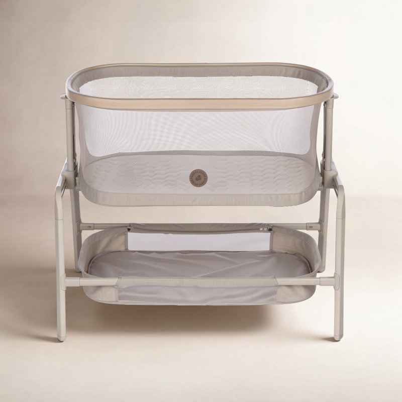 Iora Bedside Crib with Mattress, Classic Oat