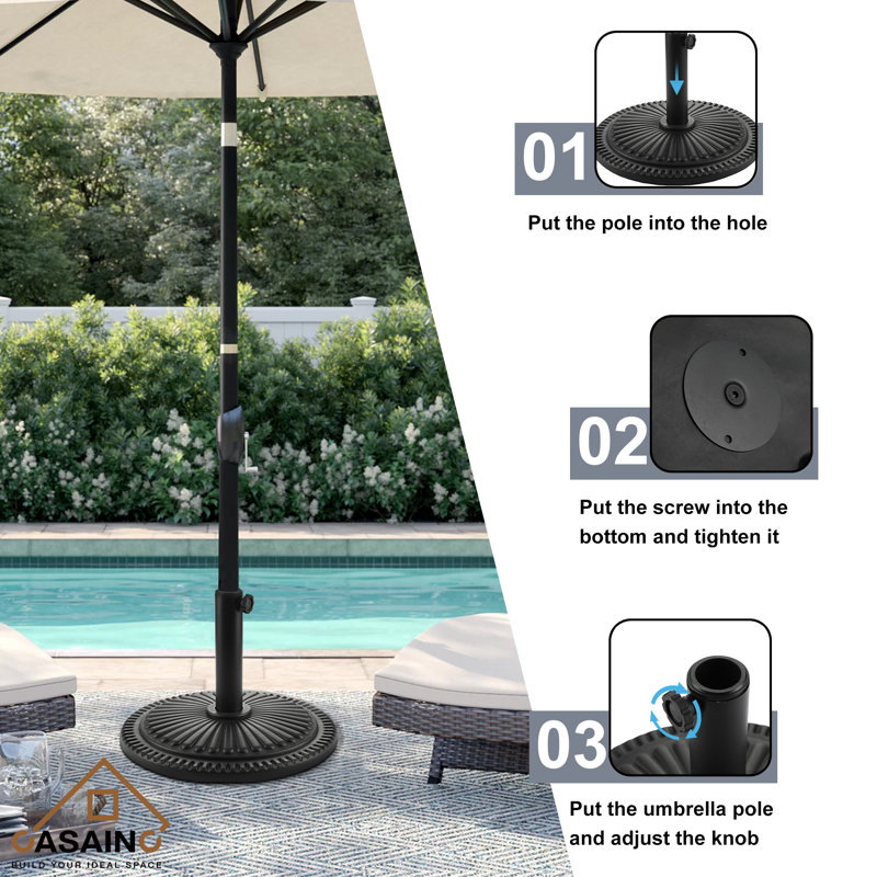 Base de parasol robuste pour l'extérieur