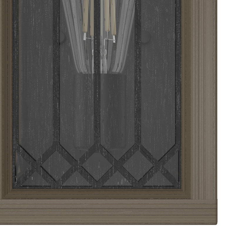 1 - Light Dimmable Flush Mounted Sconce, Rustic Iron
