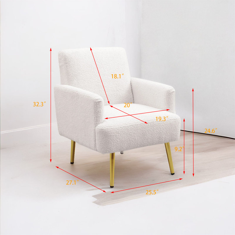 Fauteuil de 25,5 po Mareen, Beige