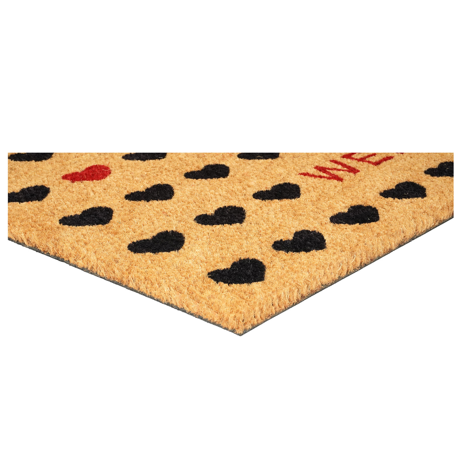 Heart Welcome Non-Slip Doormat, 24" W x 48" L