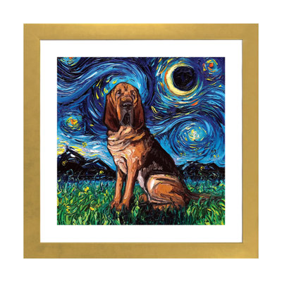 Reproduction d’art « Bloodhound Night » par aja Trèves