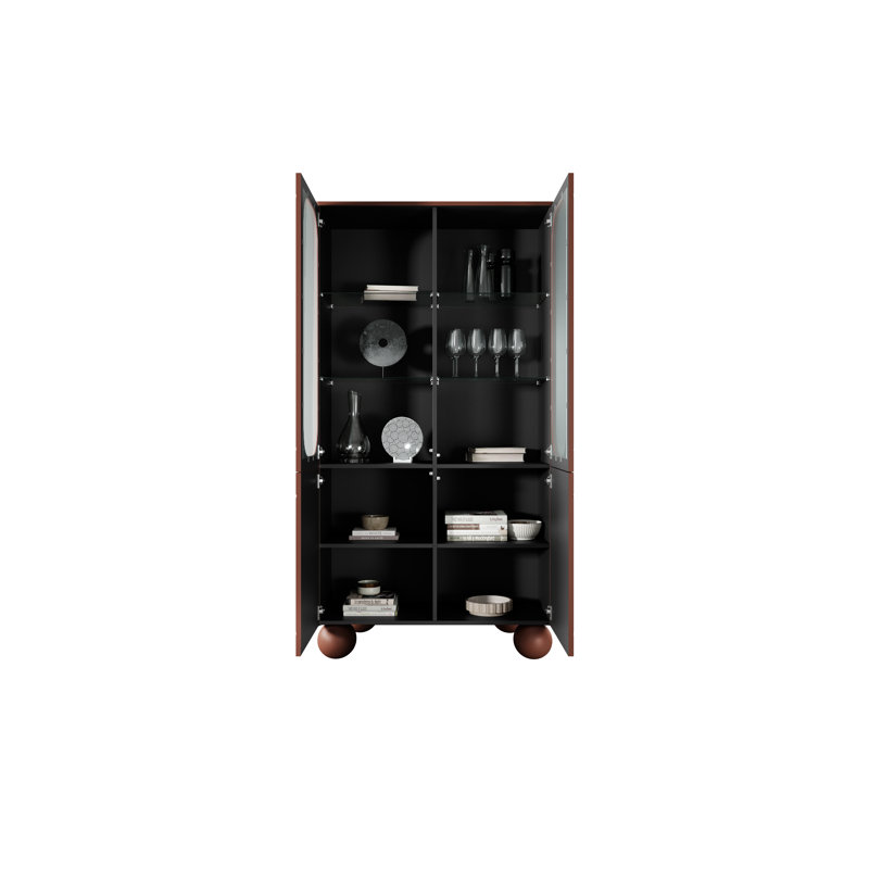 Livonia Display Cabinet, Burgundy
