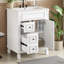 Meuble-lavabo 24 po avec lavabo en céramique, 2 tiroirs et tablette réglable-116657453