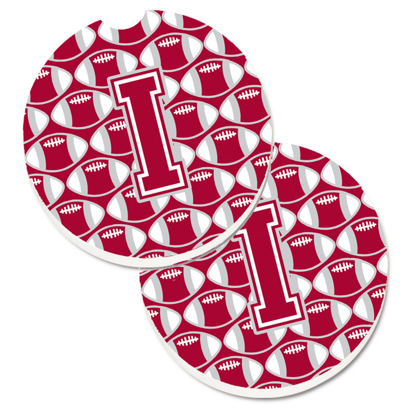 Sous-verre de football, I, Rouge / Blanc