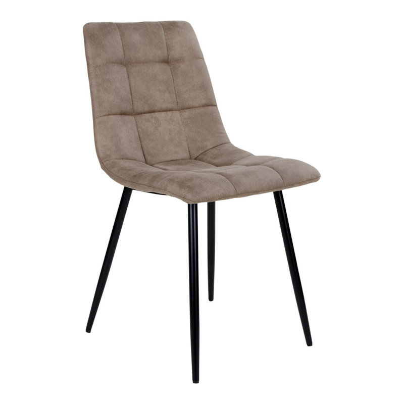 Janette Upholstered Dining Chair, Light Brown