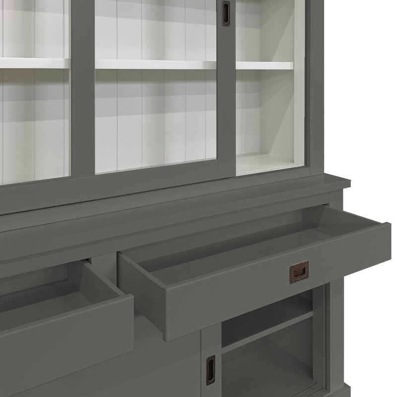 Antione Display Cabinet, Green/Grey 