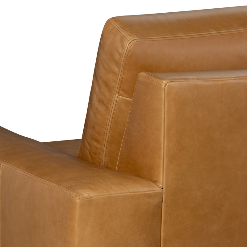 Jonie Chaise Lounge, Bistro Saddle Genuine Leather