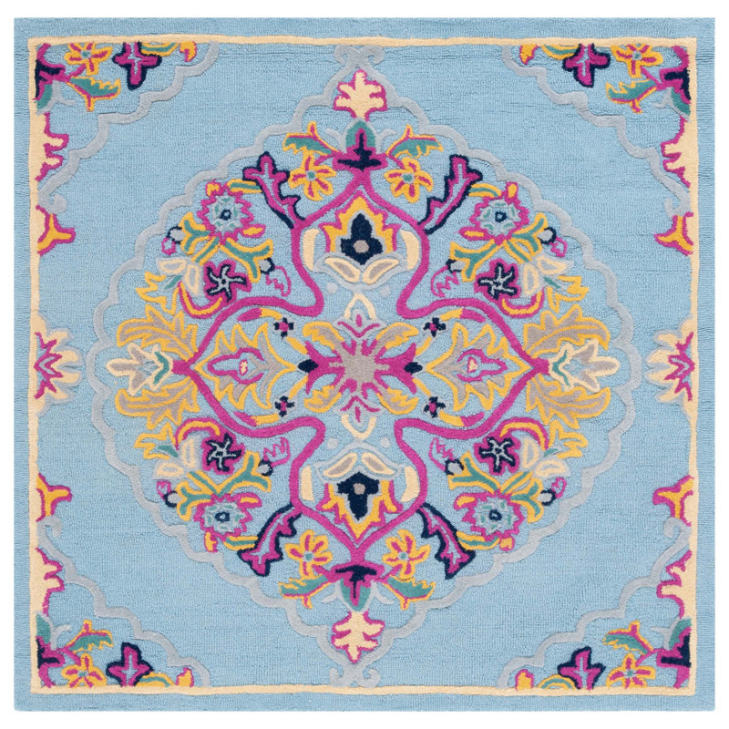 Blokzijl Hand Tufted Wool Oriental Rug, Square 5'
