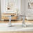6 - Person Glass Top Double Pedestal Dining Set-1349545746-1349545749