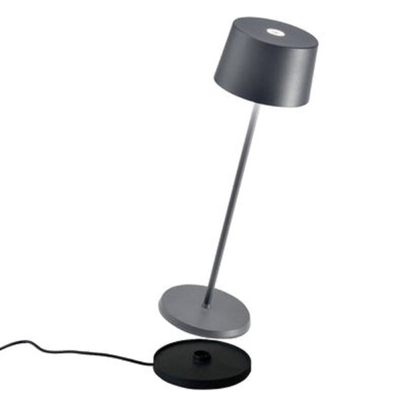 Olivia Pro Table Lamp, Dark Gray, Dark Gray