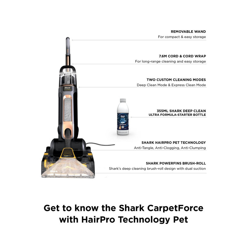 Shark CarpetForce HairPro Upright Carpet Cleaner