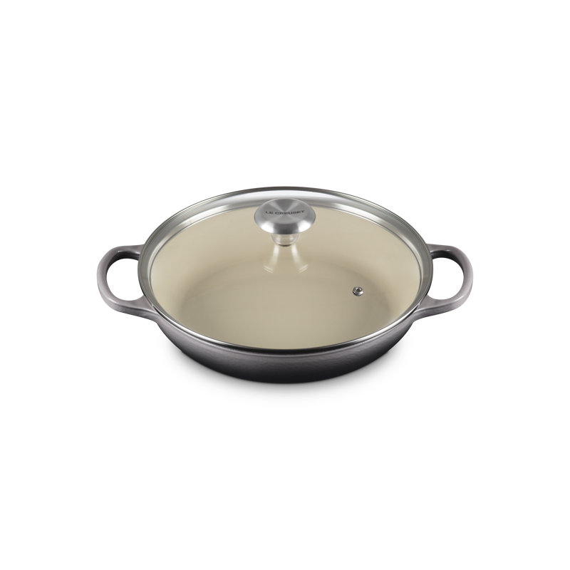 Le Creuset Enameled Cast Iron Signature Round Braiser With Glass Lid, Peche
