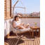 Hanging Chair with Stand ALGHERO Metal Beige-1484791644