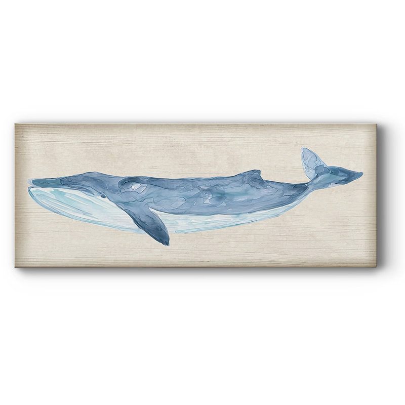 Baleine rustique II sur toile, H 20 po x l 50 po x P 1,5 po