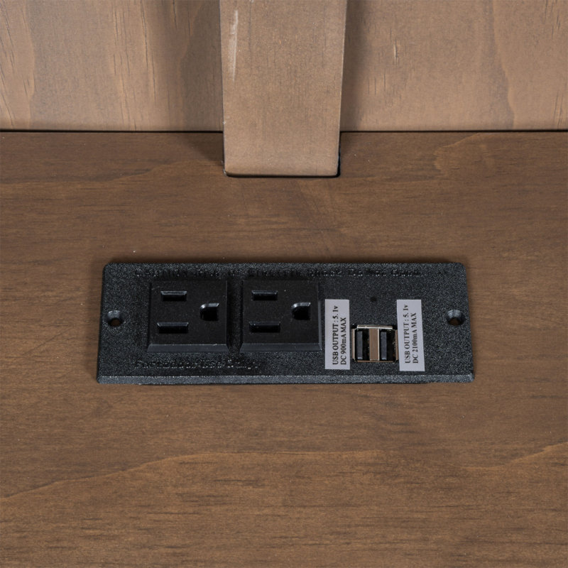Lit de jour en bois pleine grandeur avec tablettes de rangement, charge USB, éclairage à DEL et lit gigogne pour un confort et une fonctionnalité améliorés
