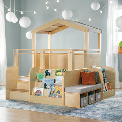 Cozy Corner Reading Loft - Natural