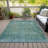Machine Washable Indoor/Outdoor Xhevrie Teal Rug-112168465
