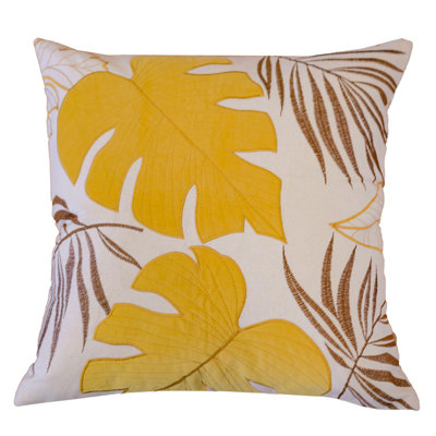 Autumn Vibes Leaf Accent Pillow