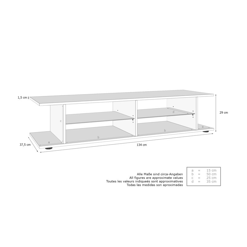 Mcclean Unfinished TV Stand for TVs up to 60", White Matt