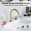 Moderne 8 po Robinet de salle de bain à poignée double à 3 trous à large économie d'eau avec ensemble de bonde -116078808
