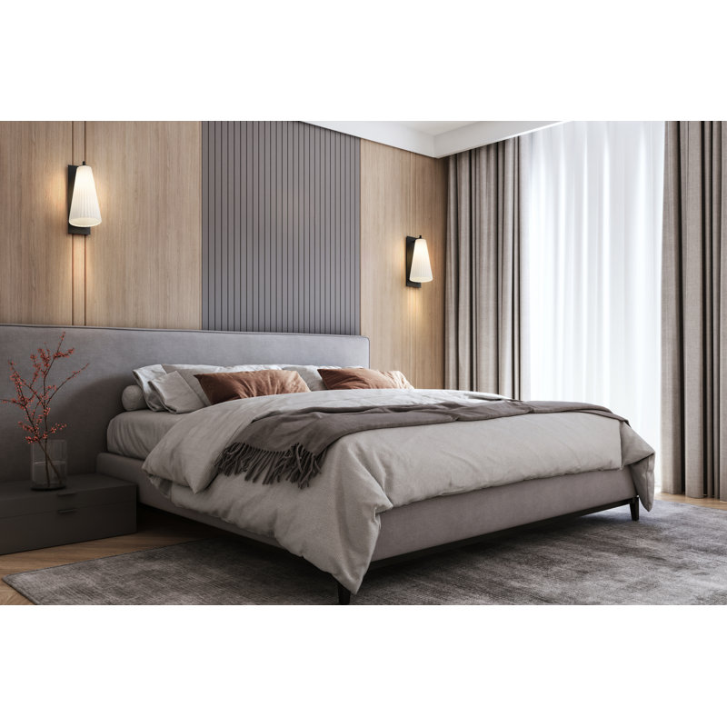 Applique murale 1 lumière Ceinture, H 16,50 po x l 7,25 po x P 8,50 po, Noir mat