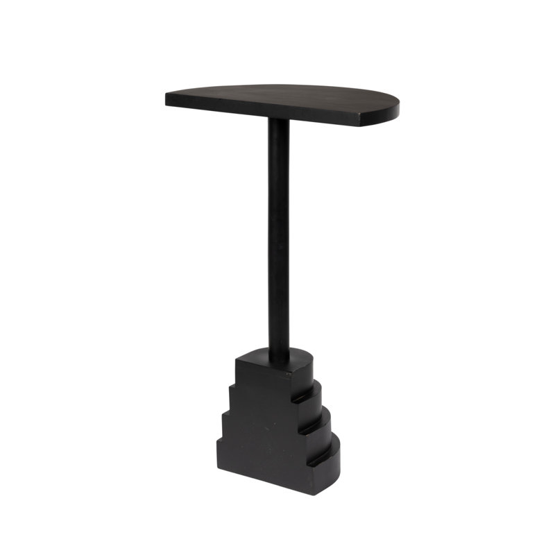 End Table Solid Wood End Table, Black