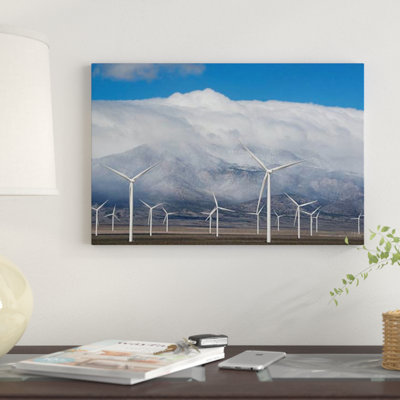 « wind turbines, schell creek range, nevada », impression sur toile