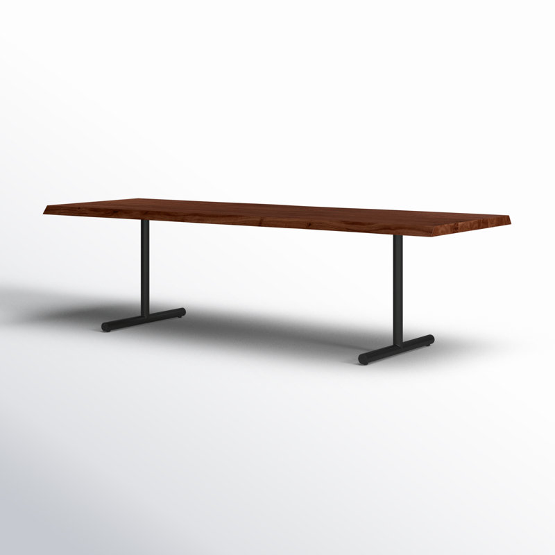 Brooks Dining Table T Base 40" x 92", Ebonized, Black, 29.75"H x 79"L x 40"W