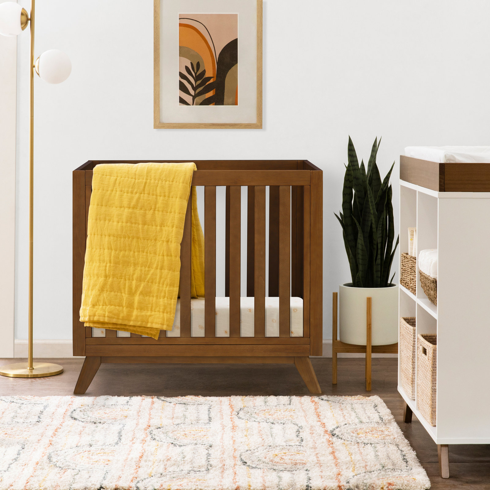 Otto 3-in-1 Convertible Crib, Walnut